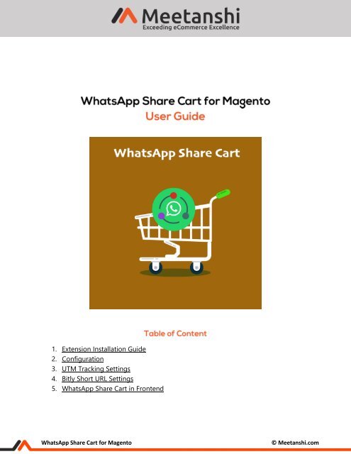Magento 2 WhatsApp Share Cart