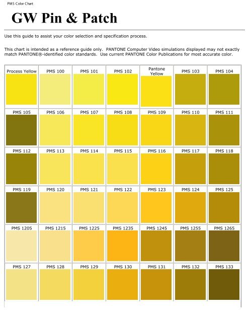 PMS Color Chart - Pepermunt.net