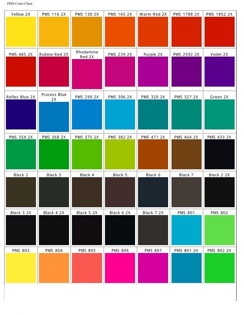 PMS Color Chart - Pepermunt.net