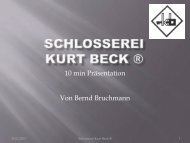 Schlosserei Kurt Beck 2018-1R ®