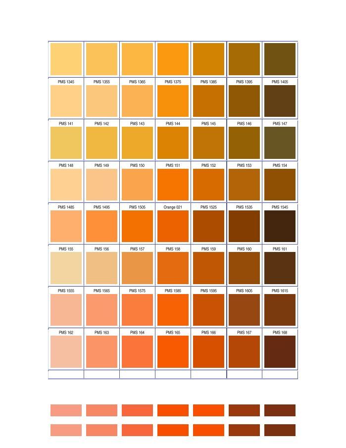 Pantone Matching System Color Chart