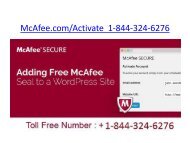 McAfee LiveSafe | 1-844-324-6276 | Mcafee.com/Activate