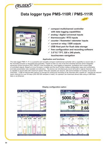 Data logger type PMS-110R / PMS-111R