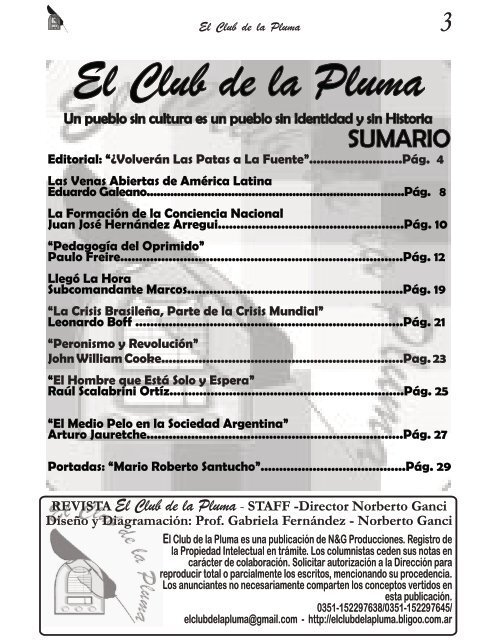 REVISTA EL CLUB DE LA PLUMA - JULIO 2018