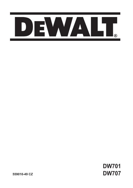 pokosová pila dw701/dw707 - DeWalt Service Technical Home Page