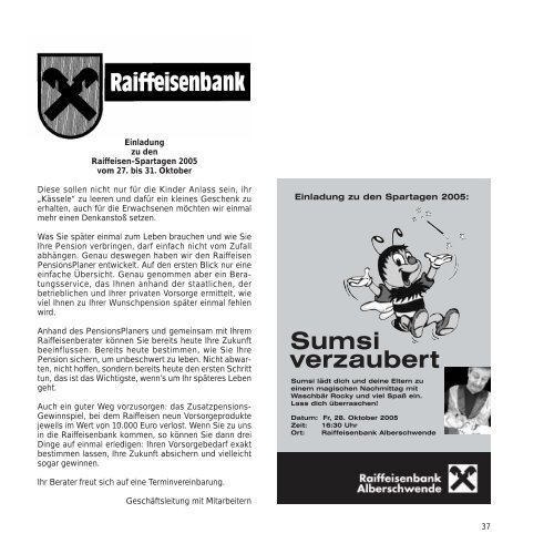 Informationen aus Alberschwende Nr. 8 – Oktober 2005 www ...