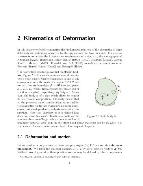 2 Kinematics of Deformation - Institut für Mechanik der TU Berlin