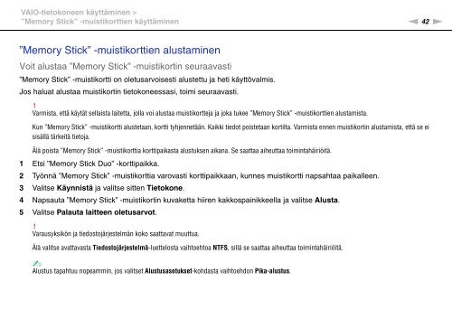 Sony VPCY11M1E - VPCY11M1E Mode d'emploi Finlandais