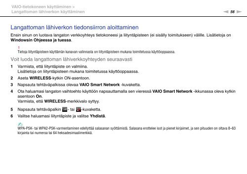 Sony VPCY11M1E - VPCY11M1E Mode d'emploi Finlandais