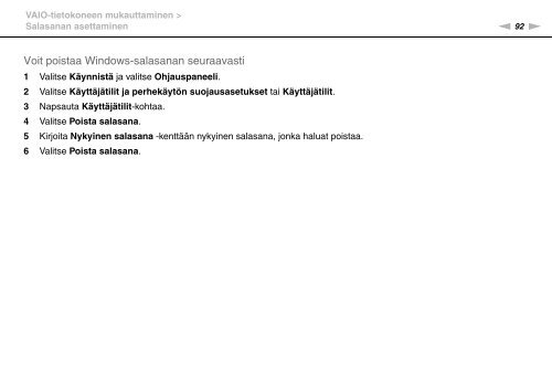 Sony VPCY11M1E - VPCY11M1E Mode d'emploi Finlandais