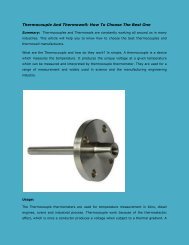 Thermocouple And Thermowell How To Choose The Best One