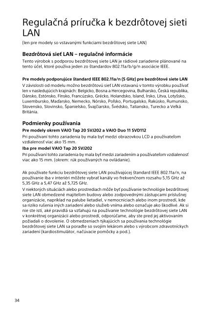 Sony SVS1313L9E - SVS1313L9E Documents de garantie Tch&egrave;que