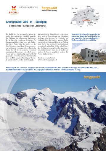 Tourentipp 07.2018 - Anunchnubel 3591 m – Südrippe