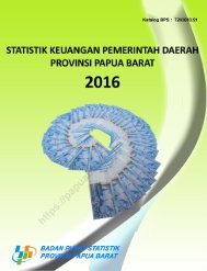 Statistik Keuangan Pemerintah Daerah Provinsi Papua Barat 2016_2