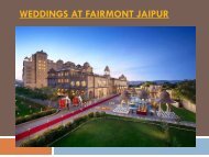 Weddings at Fairmont Jaipur