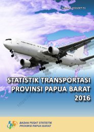 Statistik Transportasi Provinsi Papua Barat 2016_2