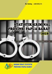 Statistik Kriminal Provinsi Papua Barat 2016_2