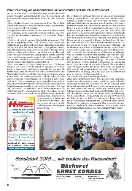 Sprachrohr August 2018