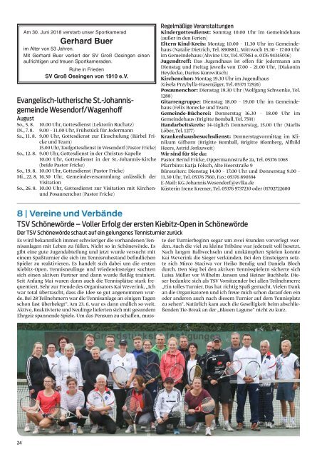 Sprachrohr August 2018