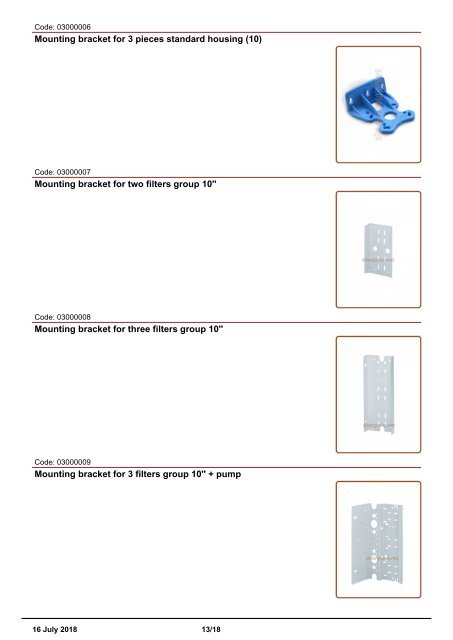 Filter housings catalogue