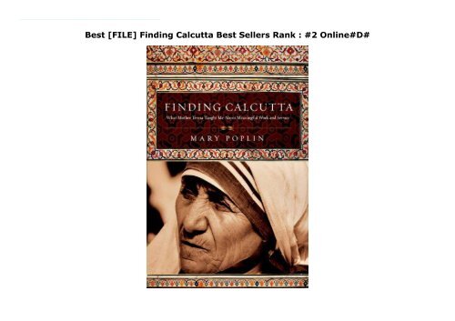 Best [FILE] Finding Calcutta Best Sellers Rank : #2 Online#D#