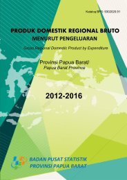 Produk Domestik Regional Bruto Provinsi Papua Barat Menurut Pengeluaran 2012-2016