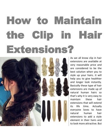 How to Maintain the Clip in Hair Extensions