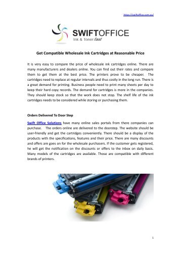 Get Compatible Wholesale Ink Cartridges at Reasonable Price