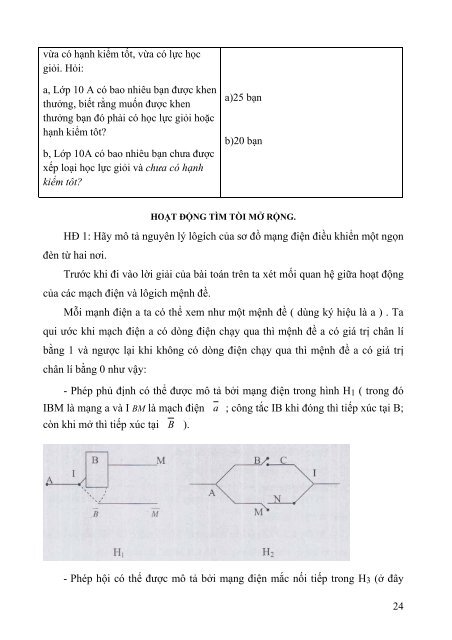 GIÁO ÁN PP MỚI THEO CHỦ ĐỀ MÔN TOÁN LỚP 10 TRƯỜNG THPT NHO QUAN B