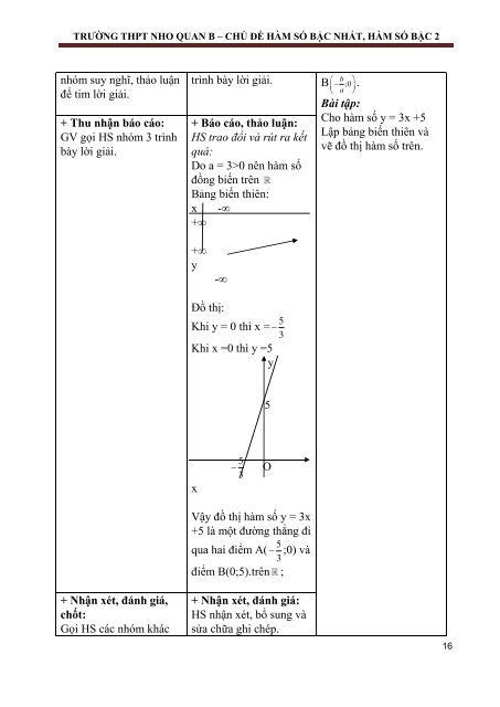 GIÁO ÁN PP MỚI THEO CHỦ ĐỀ MÔN TOÁN LỚP 10 TRƯỜNG THPT NHO QUAN B