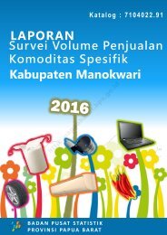 Laporan Survei Volume Penjualan Komoditi Spesifik Kabupaten Manokwari 2016