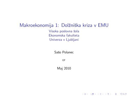 Makroekonomija 1 - Ekonomska fakulteta Univerze v Ljubljani ...