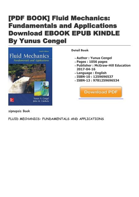 Fundamentals Of Fluid Mechanics Ebook