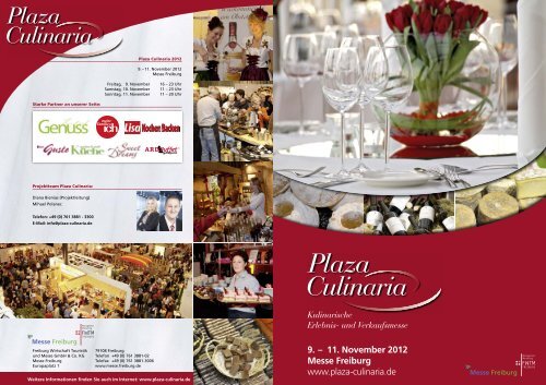 9. – 11. November 2012 Messe Freiburg www.plaza-culinaria.de Mit ...