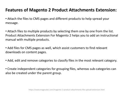 Magento 2 Product Attachments