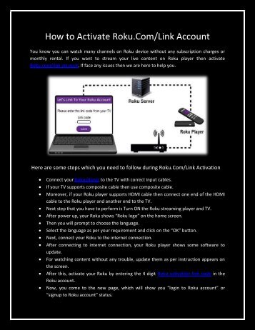 How to Activate Www Roku Com Link Account