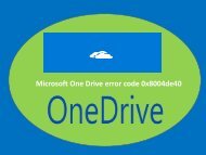 How to Fix One Drive Connectivity Error Code 0x8004de40