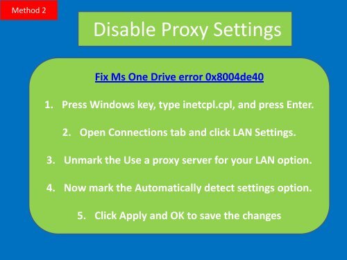 How to Fix One Drive Connectivity Error Code 0x8004de40