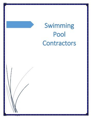 Swimming Pool Contractors in Sarasota County