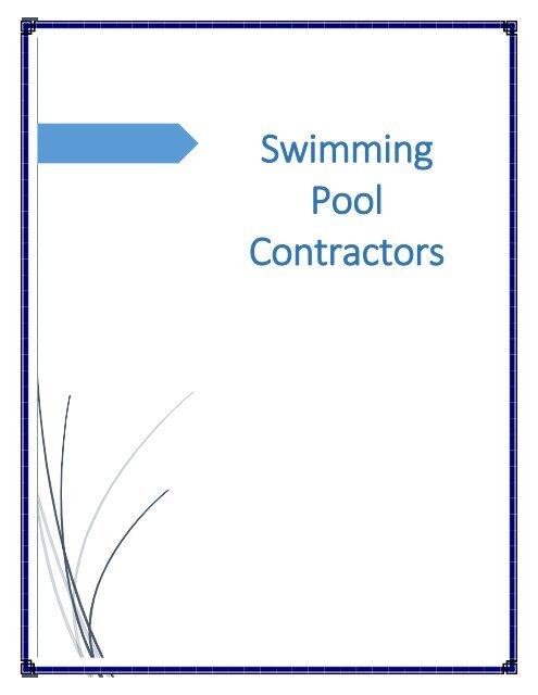 Swimming Pool Contractors in Sarasota County