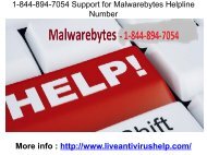 1-844-894-7054 Support for Malwarebytes Helpline Number