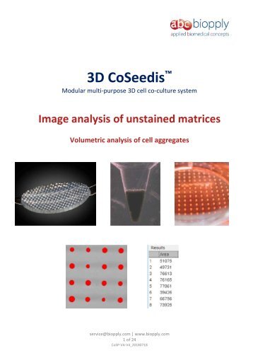 3D CoSeedis Volumetric Analysis