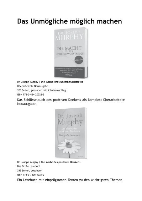 Sie haben ein Recht auf Wohlstand! JOSEPH MURPHY