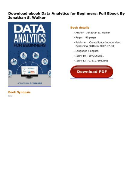 data analytics for beginners pdf