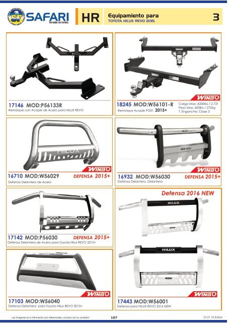 Catálogo de Equipamiento