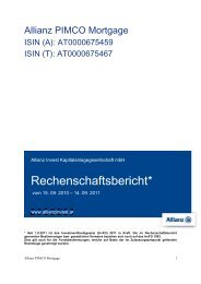 Allianz PIMCO Mortgage - Allianz Investmentbank Aktiengesellschaft