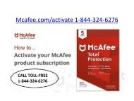 Mcafee.com/activate | 1-844-324-6276 | mcafee retail card