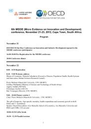 6th MEIDE (Micro Evidence on Innovation and Development ...