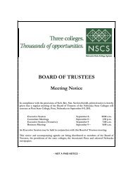 BOARD OF TRUSTEES Meeting Notice - Nebraska State College ...