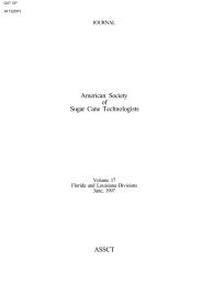 American Society of Sugar Cane Technologists ASSCT